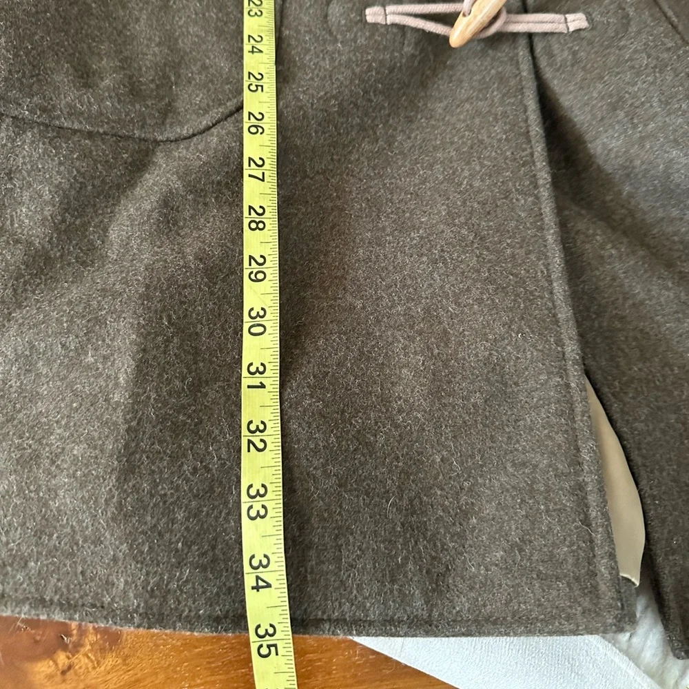 VTG J.Crew Wool Blend Melton Toggle Closure Insulated Long‎ Coat Women's Size S - Picture 9 of 9